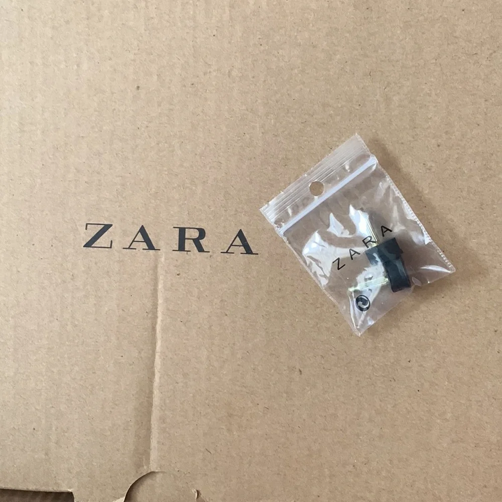 Zara Black Patent Leather Open-Toe Stiletto Heels